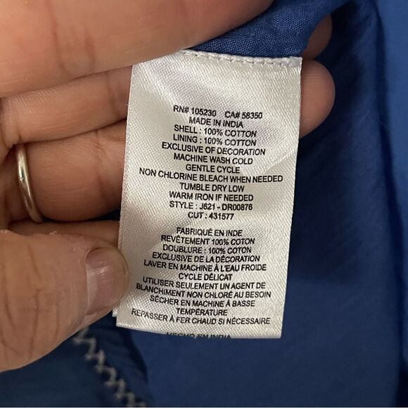 Joie Women’s Blue and White Embroidered Mini Dress Size XS - Picture 6 of 9